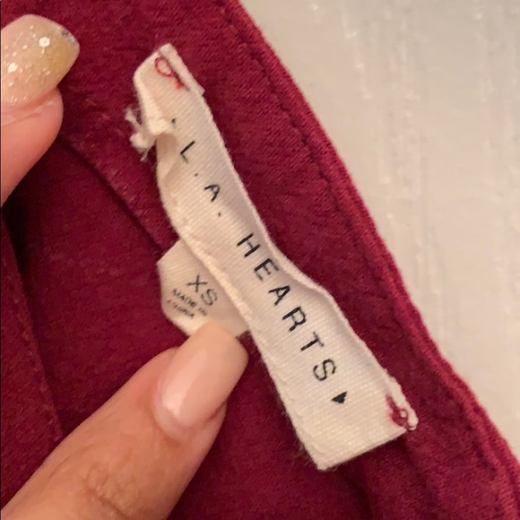 PacSun Red Button Up dress with Cross-Back Details - Picture 7 of 7